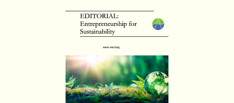 Editorial – Entrepreneurship for&nbsp;Sustainability