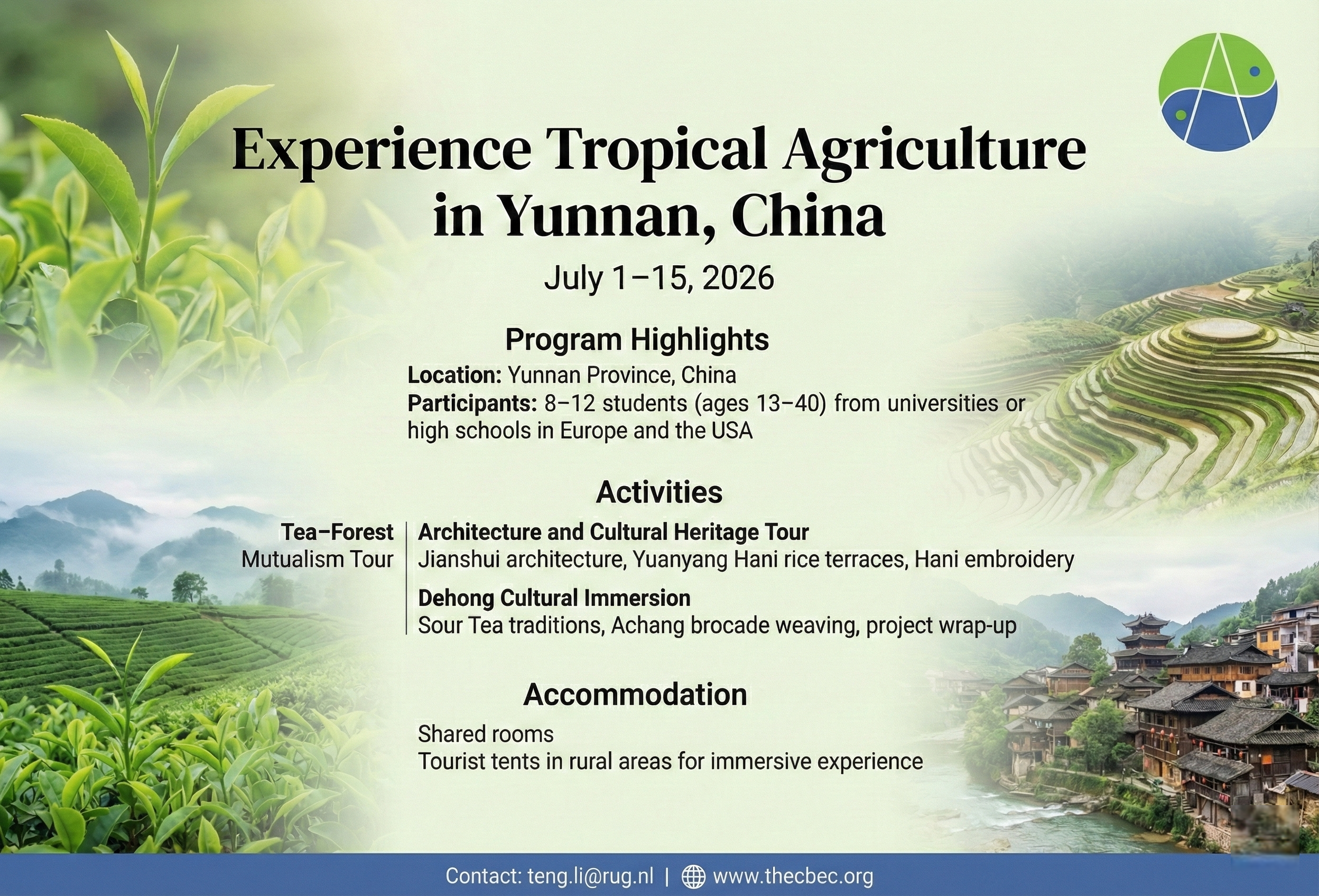 Experience Tropical Agriculture in Yunnan, China (July 1-15, 2026)